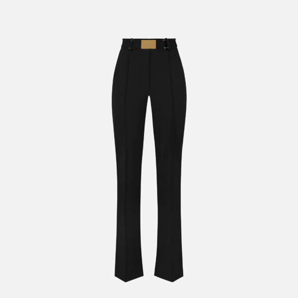 Trousers in technical bi-elastic fabric with belt