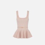 Two-colour top in knit fabric