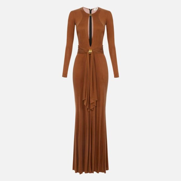 Red Carpet dress in cupro jersey fabric