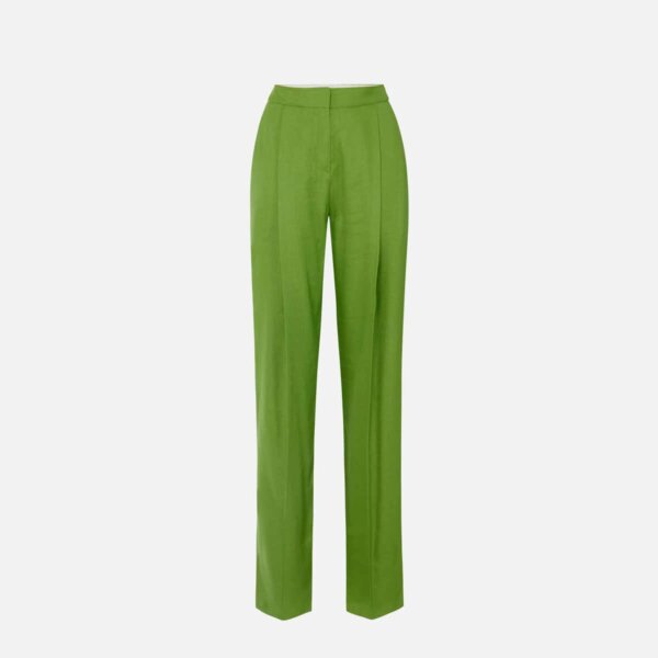 Linen-blend trousers