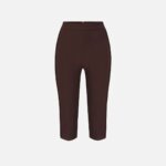 Trousers in lightweight crêpe and satin fabrics