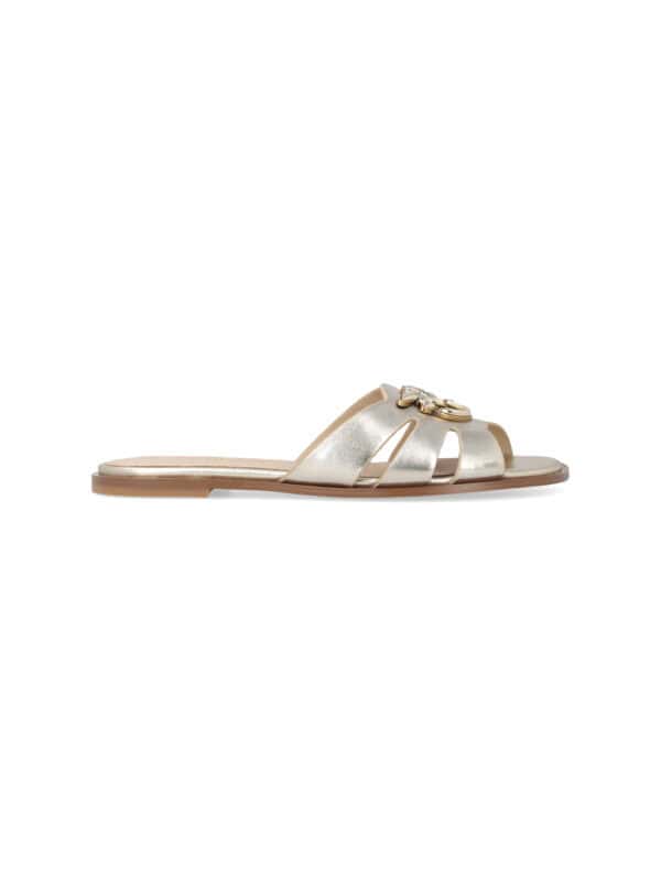 MILLY 04 - SLIPPER LAMINATED NAPPA PLATINUM