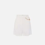 Shorts in gabardine fabric with jewel logo