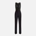 Jumpsuit in crêpe fabric with embroideries