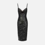 Dress with ostrich print
