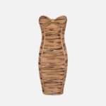 Jersey dress with tiger print