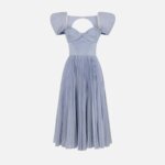 Striped nylon taffeta dress