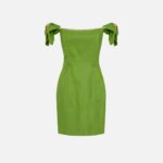Linen-blend mini dress