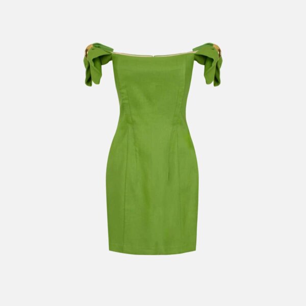Linen-blend mini dress