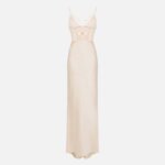 Red Carpet dress in satin with elastic straps