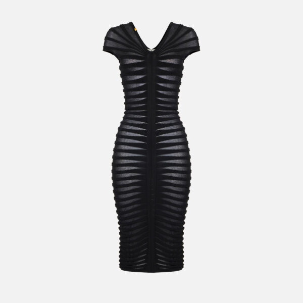 Cotton thread and viscose dress
