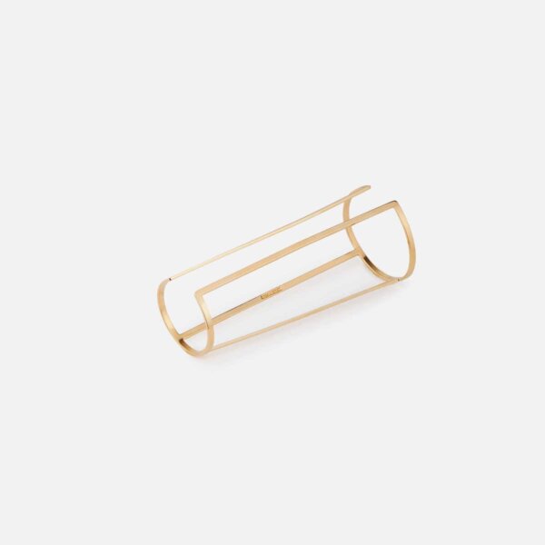 Golden metal wide bracelet