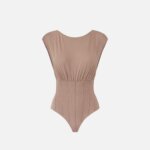Bodysuit in knit fabric with necklace