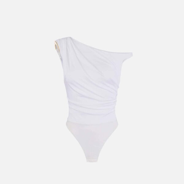 Bodysuit in jersey fabric with jewel shoulder detail