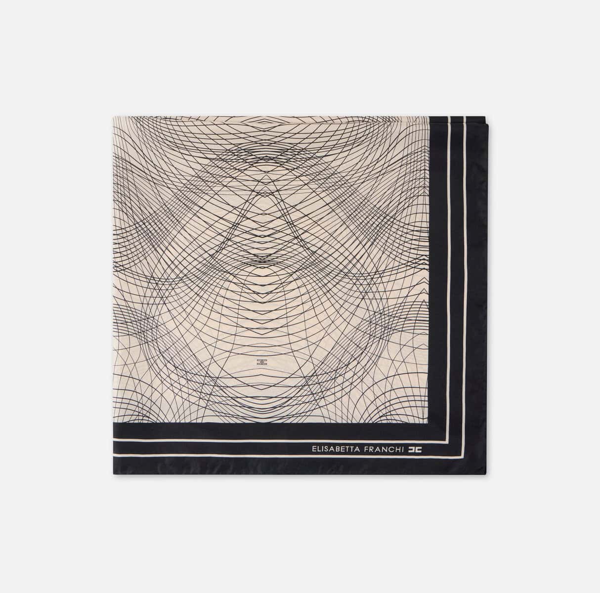 FO17F62E2_685_1_D Silk foulard scarf with abstract print - Image 1