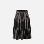 Two-colour knit skirt