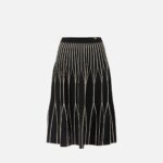 Two-colour knit skirt