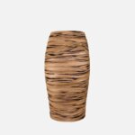 Jersey skirt with tiger print