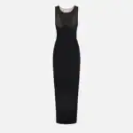 Red Carpet dress in lightweight crêpe fabric with elastic straps