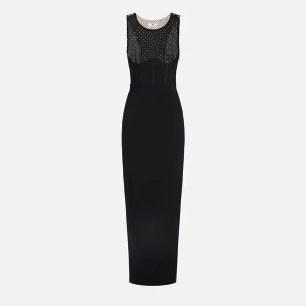 Red Carpet dress in lightweight crêpe fabric with elastic straps