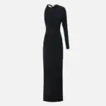 Red Carpet dress in crêpe jersey fabric with crystals
