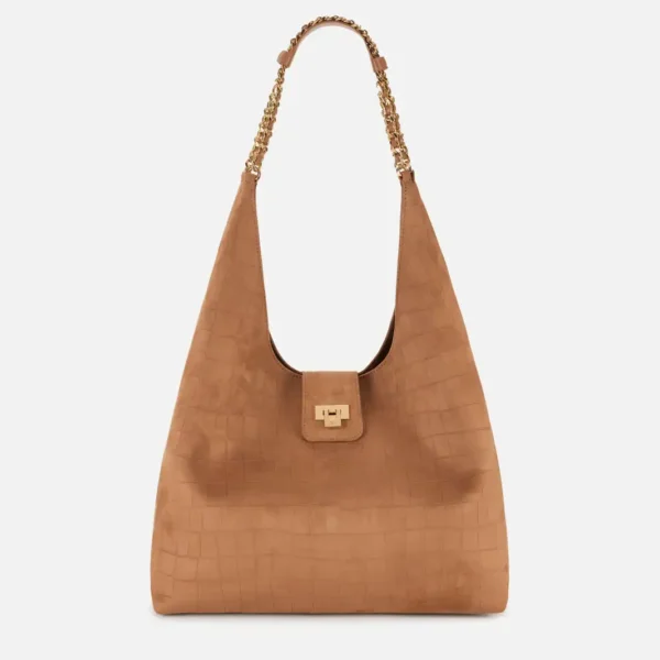 Suede hobo bag