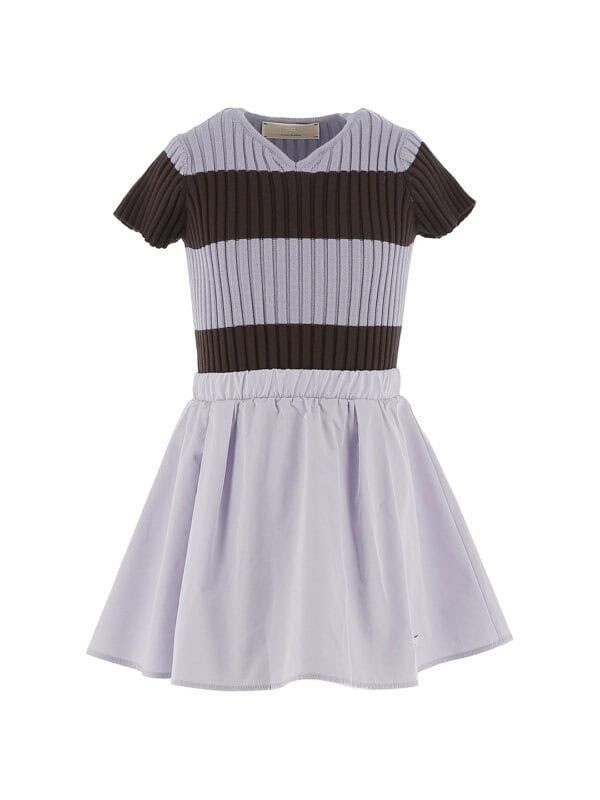 ABITO CON TOP IN MAGLIA RIGATA E GO