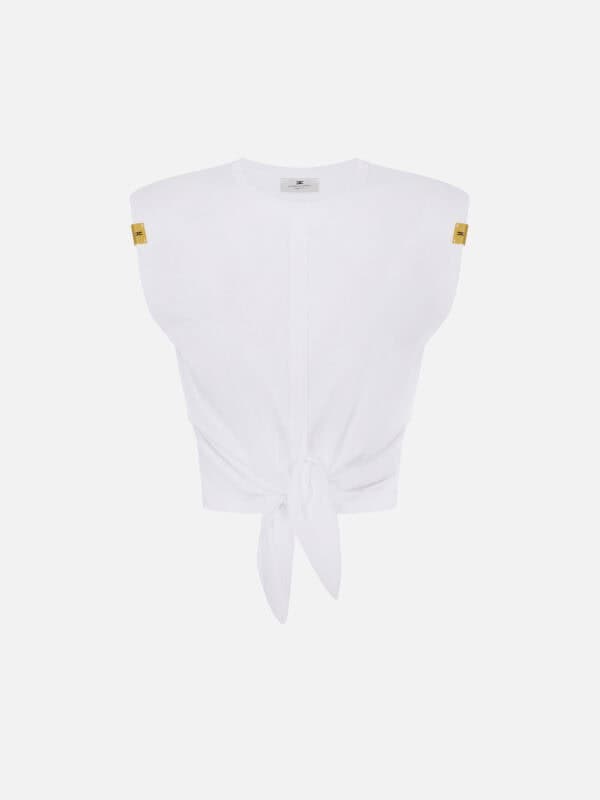 Jersey T-shirt with knot