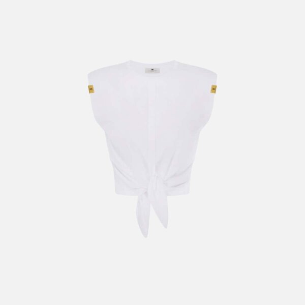 Jersey T-shirt with knot
