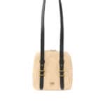 CUBIC BAG RAFIA + VITELLO