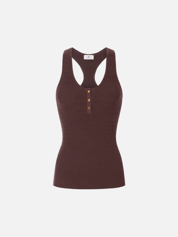 Micro-braided knit top