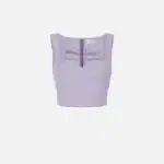 Top in double layer stretch crêpe fabric