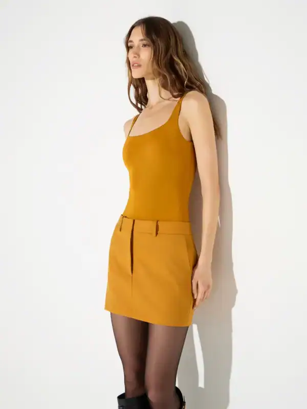 Bodysuit in lightweight crêpe jersey fabric