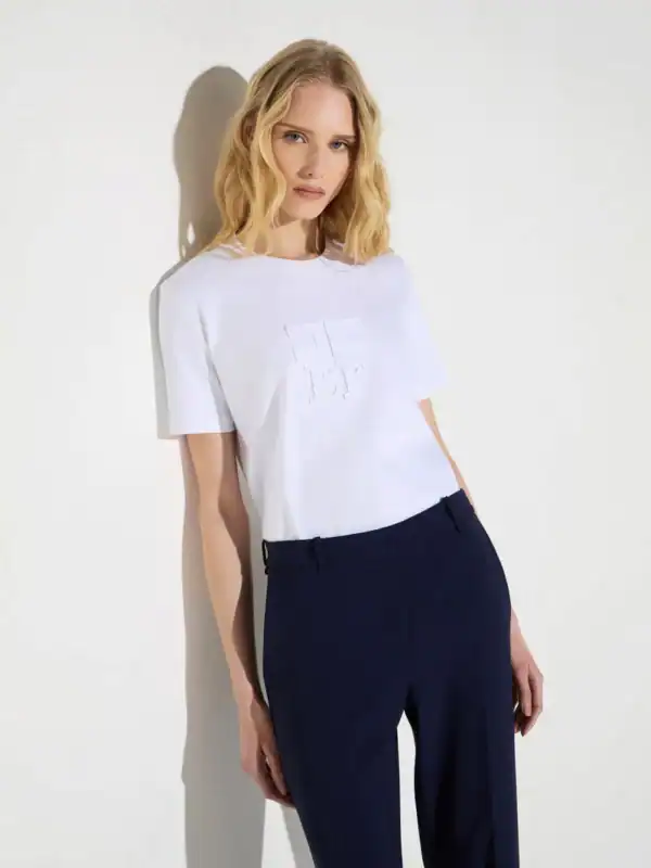 Jersey T-shirt with logos