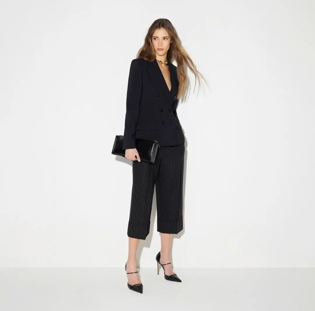 PA17866E2_109_1_D Pinstriped trousers in cool wool fabric - Image 1