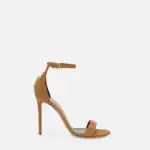Suede sandal with logo detail