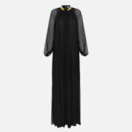 Red Carpet crepon dress with jewel collar