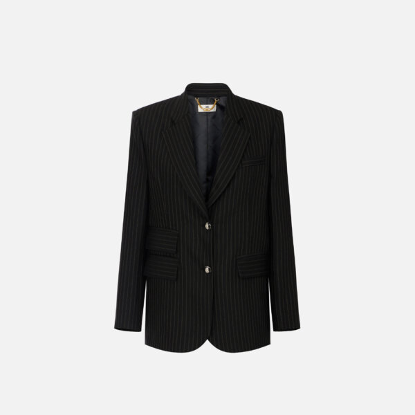 Pinstriped jacket in cool wool fabric