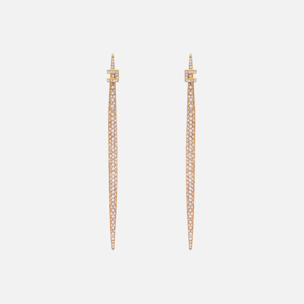 Earrings with rhinestones