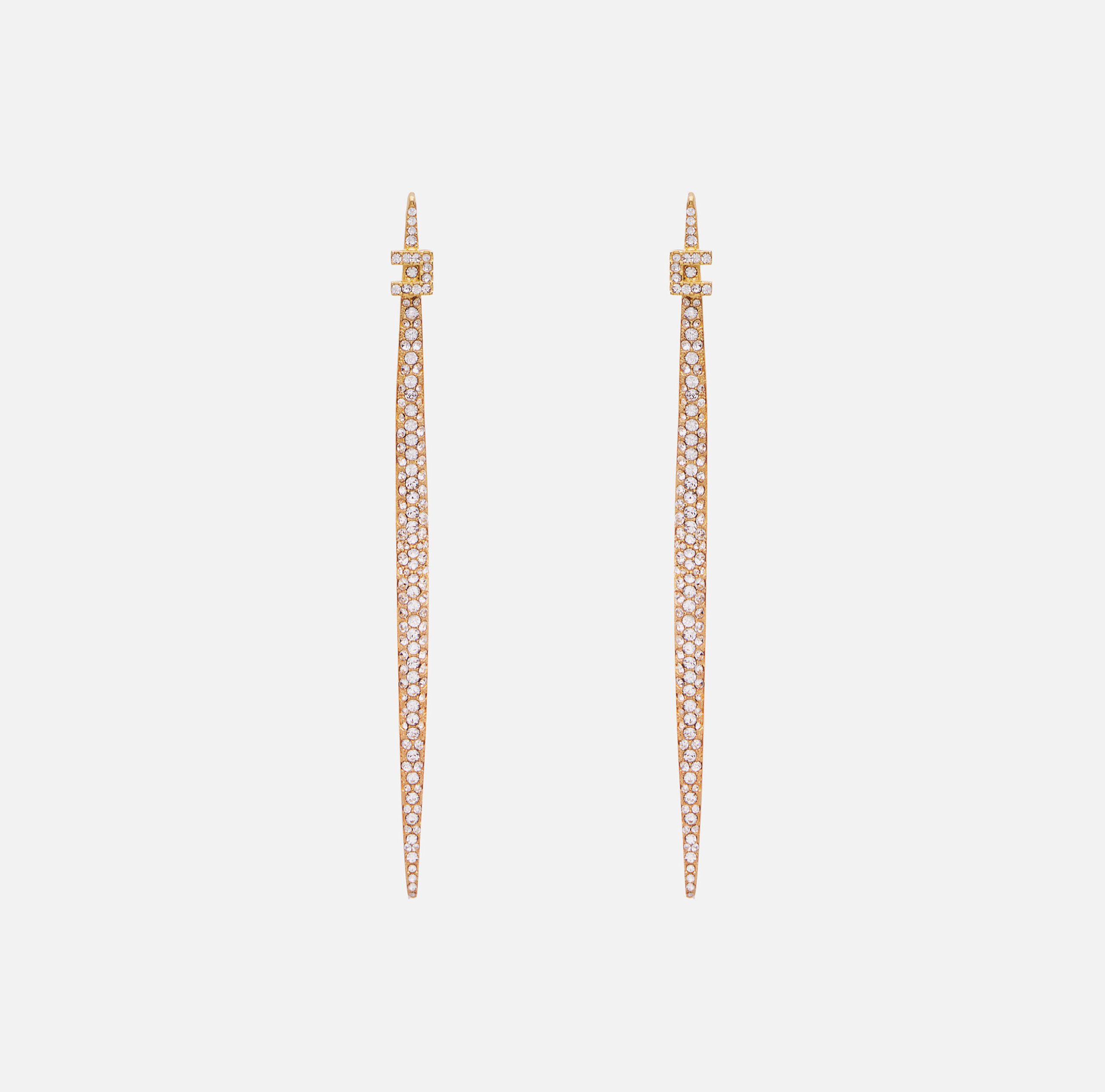Earrings with rhinestones
