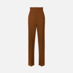 Trousers in gabardine fabric