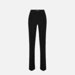 Trousers in double layer stretch crêpe
