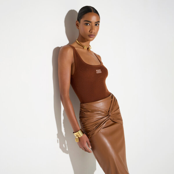 Ribbed knit tank top
