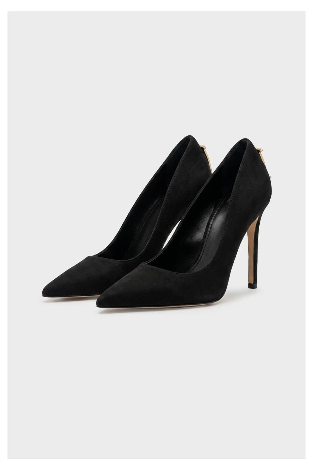 sa88l66e2-158-nero_elisabetta-franchi-scarpe-donna-1 Suede pump with logo detail - Image 1