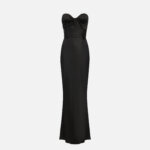 Red Carpet dress in satin fabric