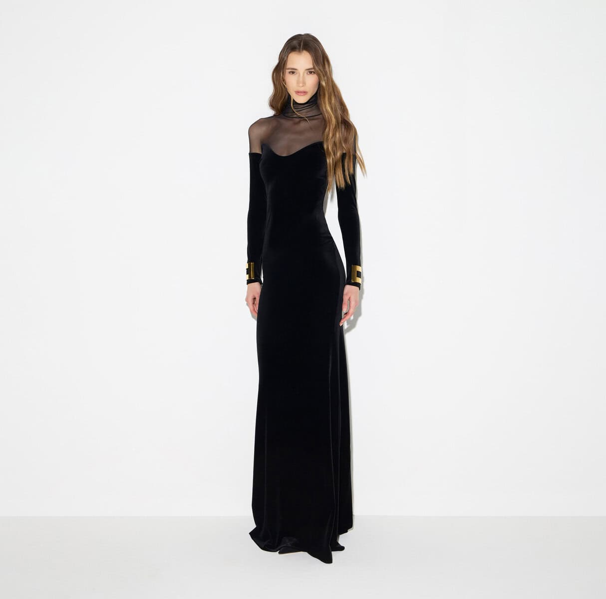 ABR2967E2_110_1_D Red Carpet dress in velvet and tulle fabrics - Image 1