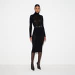 Knit openwork dress