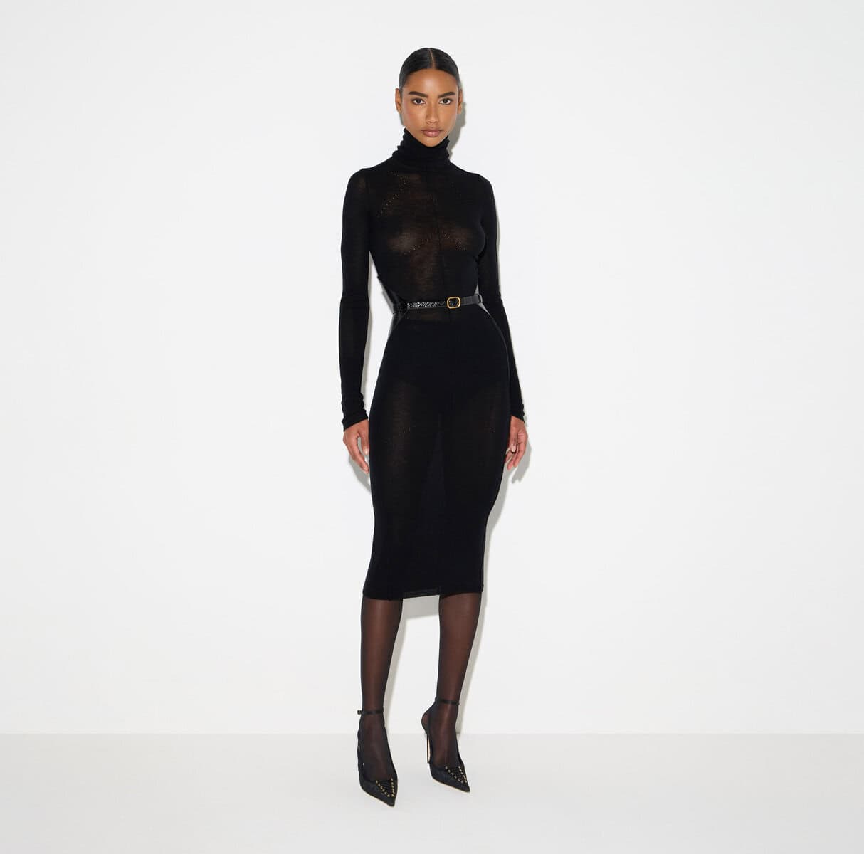 AM55W67E2_110_1_D Knit openwork dress - Image 1