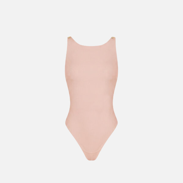 Bodysuit in crêpe jersey fabric with jewel logos