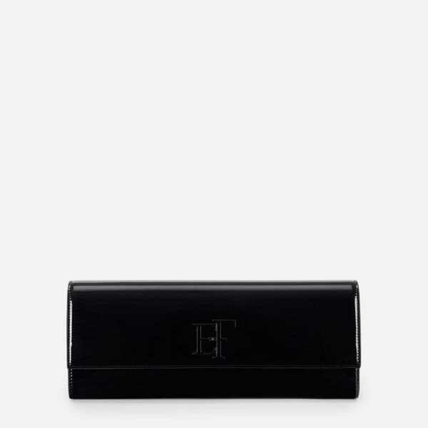 Patent leather clutch bag